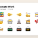 Remote work emoji set